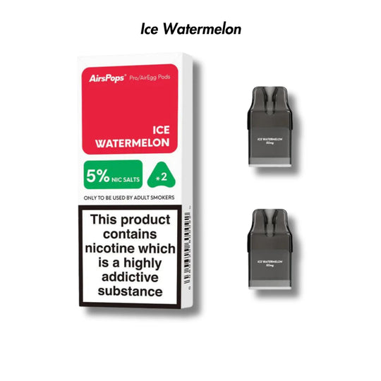 Ice Watermelon 🆕 Airscream Pro/Pro LITE/AirEgg Prefilled Pods 2 - Pack - 5% | Airscream AirsPops | Shop Buy Online | Cape Town, Joburg, Durban, South Africa