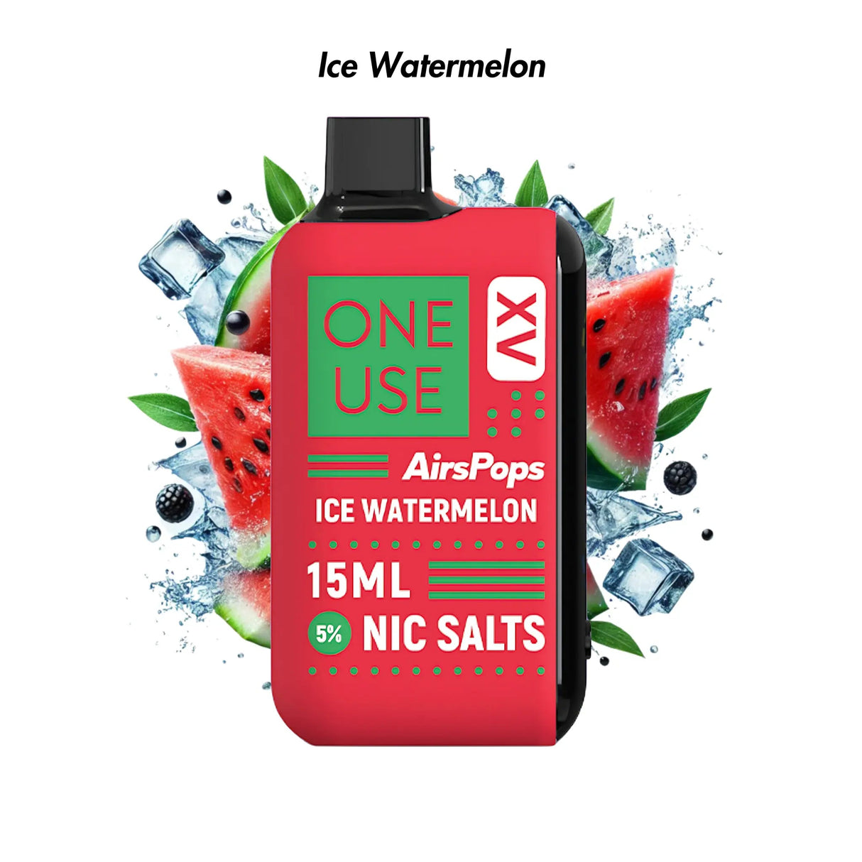 Ice Watermelon AirsPops ONE USE 15ml XV 8500 Disposable Vape - 5% | Airscream AirsPops | Shop Buy Online | Cape Town, Joburg, Durban, South Africa