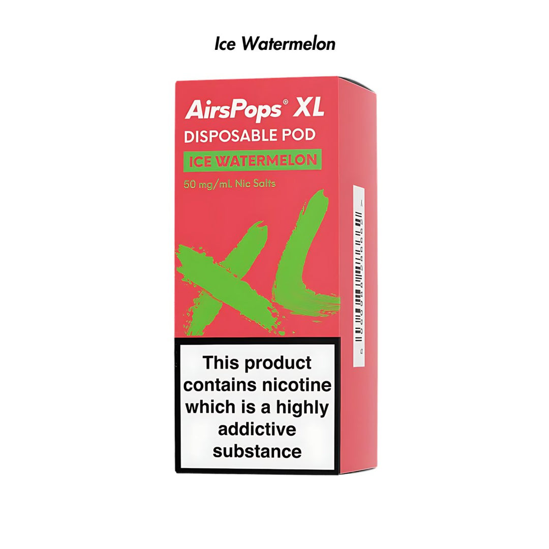 Ice Watermelon AirsPops XL Prefilled Disposable Pod 10ml - 5.0% | Airscream AirsPops | Shop Buy Online | Cape Town, Joburg, Durban, South Africa