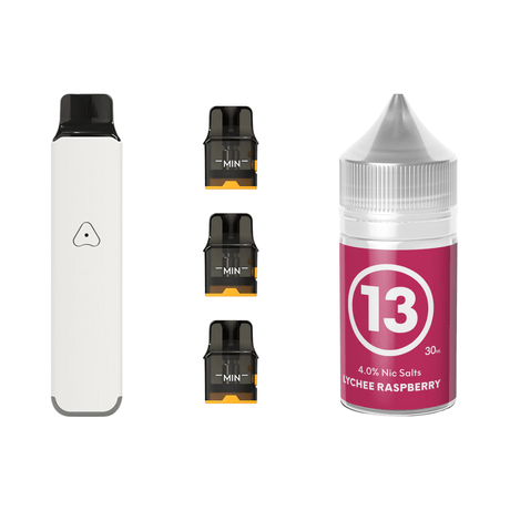 Ivory White #13 Lychee Raspberry Airscream Pro LITE Device, Refillable Pods and E - Liquid Bundle | Airscream AirsPops | Shop Buy Online | Cape Town, Joburg, Durban, South Africa