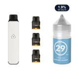 AirsPops Pro LITE bundle: Ivory White device, refillable pods and 313 Blueberry Sangria 1.9% e-liquid