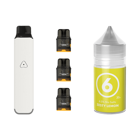 Ivory White #6 Zesty Lemon Airscream Pro LITE Device, Refillable Pods and E - Liquid Bundle | Airscream AirsPops | Shop Buy Online | Cape Town, Joburg, Durban, South Africa