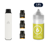 AirsPops Pro LITE bundle: Ivory White device, refillable pods and 313 Zesty Lemon 1.9% e-liquid