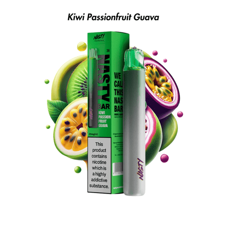 Kiwi Passionfruit Guava Nasty Bar DX2 600 Disposable Vape - 2% | NASTY | Shop Buy Online | Cape Town, Joburg, Durban, South Africa