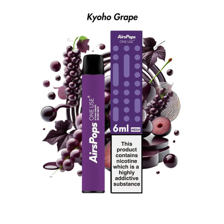 Kyoho Grape Airscream AirsPops ONE USE 6ml Disposable Vape - 5% | Airscream AirsPops | Shop Buy Online | Cape Town, Joburg, Durban, South Africa