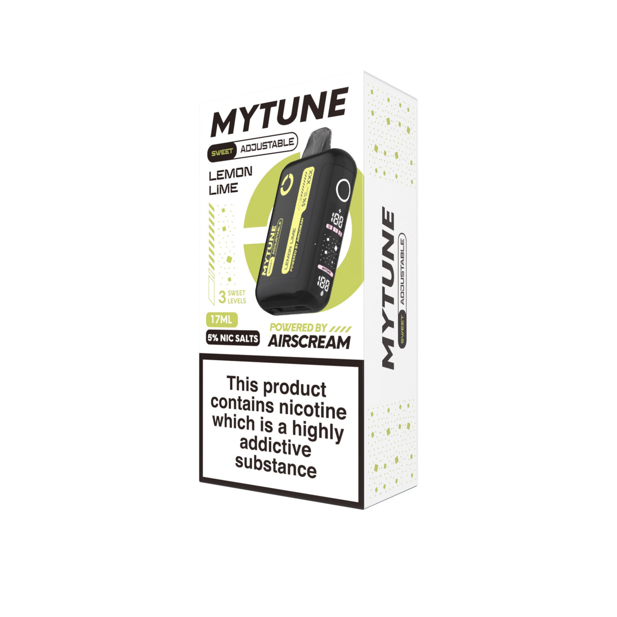 Lemon Lime Airscream MyTune 17ml Disposable Vape - 5% | Airscream AirsPops | Shop Buy Online | Cape Town, Joburg, Durban, South Africa
