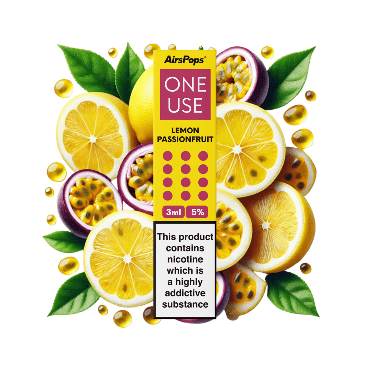 Lemon Passionfruit | Airscream AirsPops ONE USE 3ml 3.6%