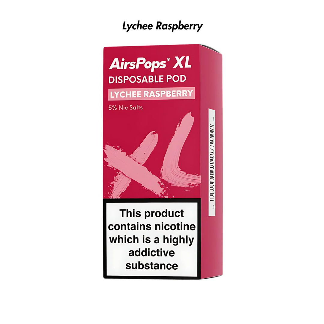 Lychee Raspberry AirsPops XL Prefilled Disposable Pod 10ml - 5.0% | Airscream AirsPops | Shop Buy Online | Cape Town, Joburg, Durban, South Africa