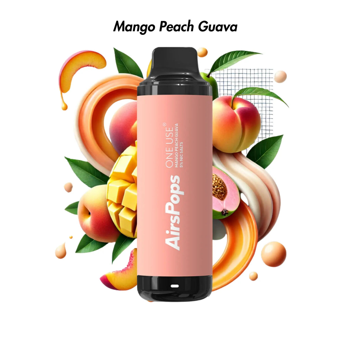 Mango Peach Guava Airscream AirsPops Rechargeable ONE USE 12ml Disposable Vape - 5% | Airscream AirsPops | Shop Buy Online | Cape Town, Joburg, Durban, South Africa