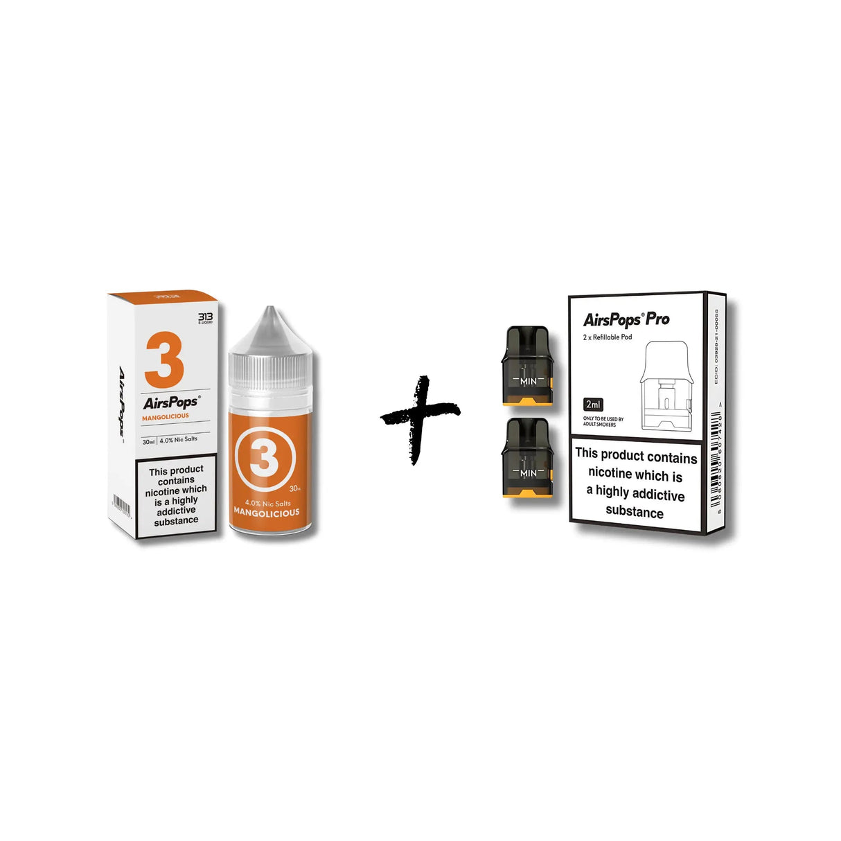 Mangolicious 313 AirsPops E - Liquid and Pro/Pro LITE/AirEgg Refillable Pods Bundle | Airscream AirsPops | Shop Buy Online | Cape Town, Joburg, Durban, South Africa