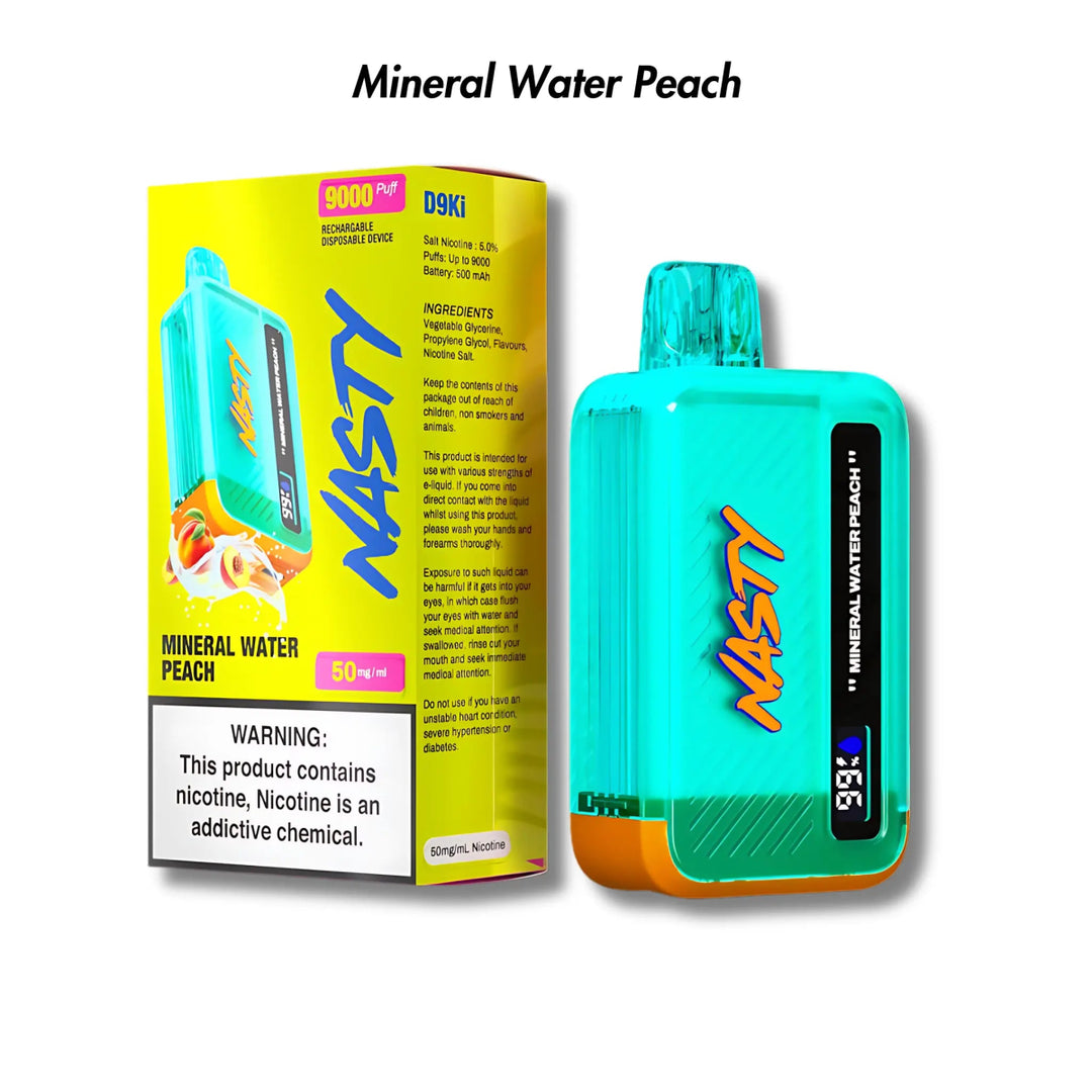 Mineral Water Peach 🆕 Nasty Bar 8500/9000 Disposable Vape - 5% | NASTY | Shop Buy Online | Cape Town, Joburg, Durban, South Africa