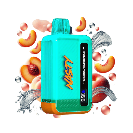 Mineral Water Peach Nasty Bar 9k Disposable Vape - 5% | NASTY | Shop Buy Online | Cape Town, Joburg, Durban, South Africa