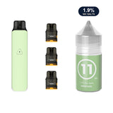 AirsPops Pro LITE bundle: Mint Green device, refillable pods and 313 Menthol 1.9% e-liquid