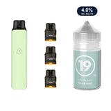 Mint Green AirsPops Pro LITE device, three refillable pods and 313 #19 Polar Mint e-liquid
