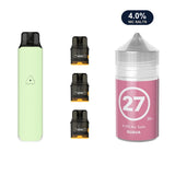 Mint Green AirsPops Pro LITE device, three refillable pods and 313 #27 Guava e-liquid