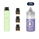 AirsPops Pro LITE bundle: Mint Green device, refillable pods and 313 Freezy Grape 1.9% e-liquid