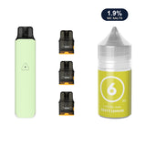 AirsPops Pro LITE bundle: Mint Green device, refillable pods and 313 Zesty Lemon 1.9% e-liquid