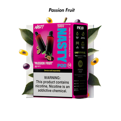 Passionfruit 🆕 Nasty PX10 Prefilled Disposable Pods 2 - Pack | NASTY | Shop Buy Online | Cape Town, Joburg, Durban, South Africa