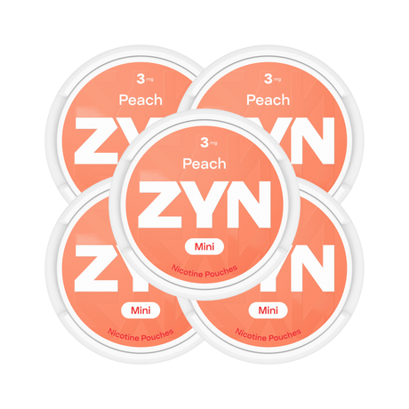 Peach 5 - Pack ZYN 3mg Medium Nicotine Pouches | ZYN | Shop Buy Online | Cape Town, Joburg, Durban, South Africa