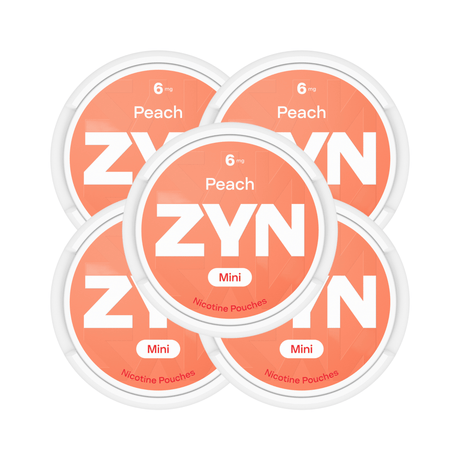 Peach 5 - Pack ZYN Mini Strong Nicotine Pouches - 6mg | ZYN | Shop Buy Online | Cape Town, Joburg, Durban, South Africa