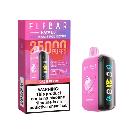 Peach Berry Elf Bar Raya D3 25k Disposable Vape - 5% | Elf Bar | Shop Buy Online | Cape Town, Joburg, Durban, South Africa