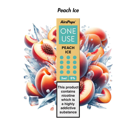 Peach Ice Airscream AirsPops ONE USE 3ml Disposable Vape - 5% | Airscream AirsPops | Shop Buy Online | Cape Town, Joburg, Durban, South Africa