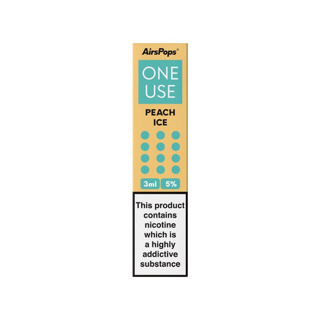 Peach Ice Airscream AirsPops ONE USE 3ml Disposable Vape - 5% | Airscream AirsPops | Shop Buy Online | Cape Town, Joburg, Durban, South Africa