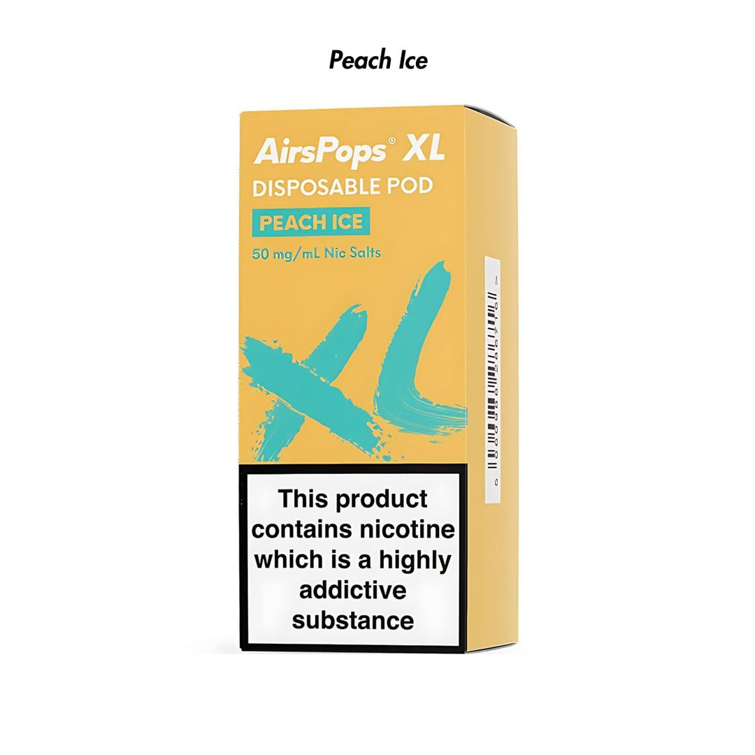 Peach Ice AirsPops XL Prefilled Disposable Pod 10ml - 5.0% | Airscream AirsPops | Shop Buy Online | Cape Town, Joburg, Durban, South Africa