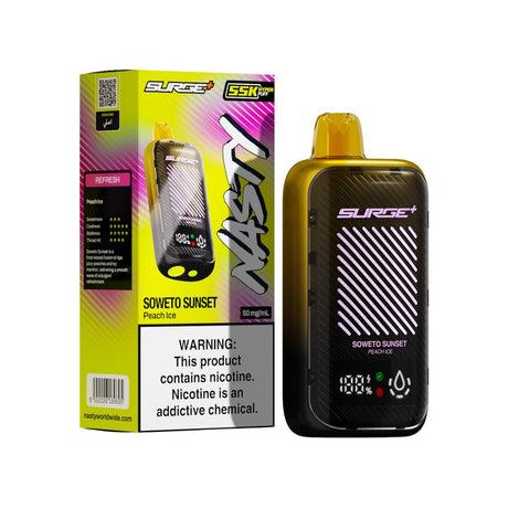 Peach Ice Nasty Bar Surge 55k Disposable Vape - 5% | NASTY | Shop Buy Online | Cape Town, Joburg, Durban, South Africa