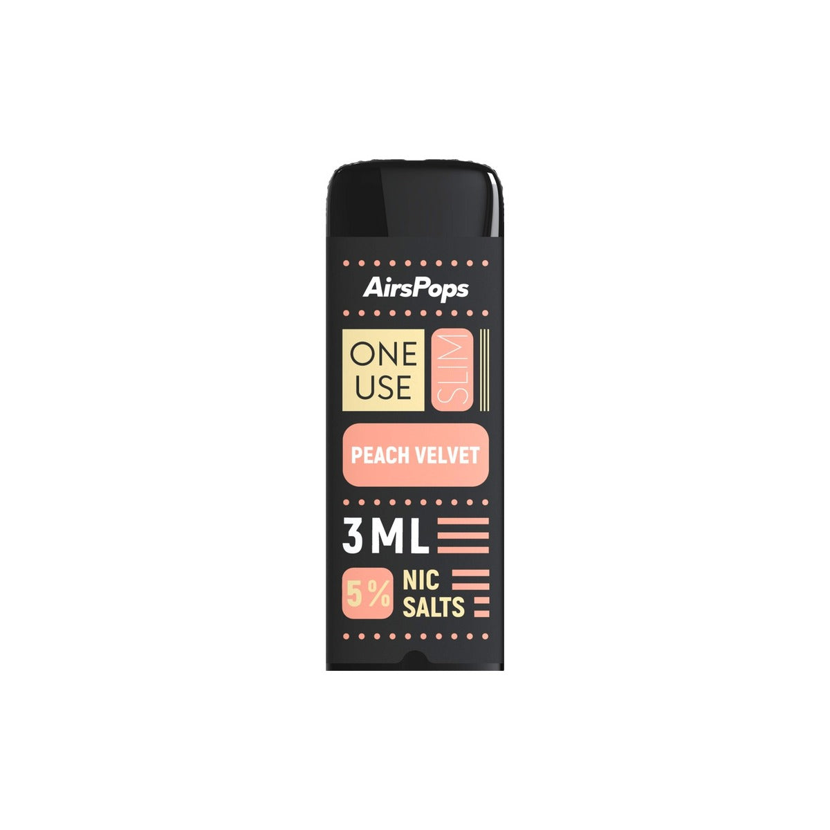 Peach Velvet device AirsPops ONE USE Slim 3ml disposable vape