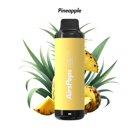 Pineapple Airscream AirsPops Rechargeable ONE USE 12ml Disposable Vape - 5% | Airscream AirsPops | Shop Buy Online | Cape Town, Joburg, Durban, South Africa