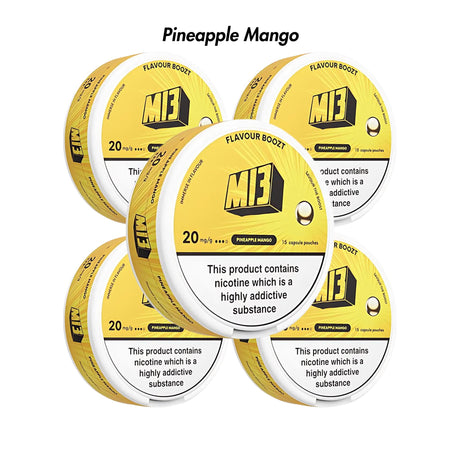 Pineapple Mango 5 - Pack Airscream M13 Nicotine Pouches Bundle - 20mg | Airscream AirsPops | Shop Buy Online | Cape Town, Joburg, Durban, South Africa