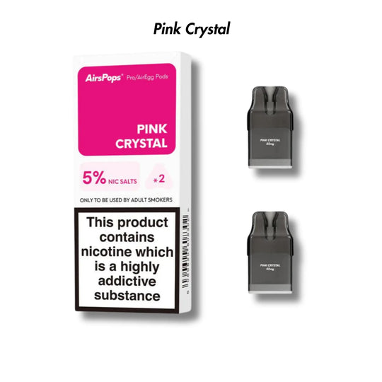 Pink Crystal Airscream Pro/Pro LITE/AirEgg Prefilled Pods 2 - Pack - 5% | Airscream AirsPops | Shop Buy Online | Cape Town, Joburg, Durban, South Africa