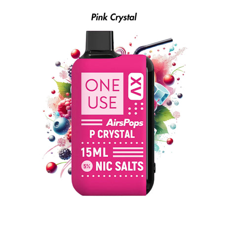 Pink Crystal AirsPops ONE USE 15ml XV 8500 Disposable Vape - 5% | Airscream AirsPops | Shop Buy Online | Cape Town, Joburg, Durban, South Africa