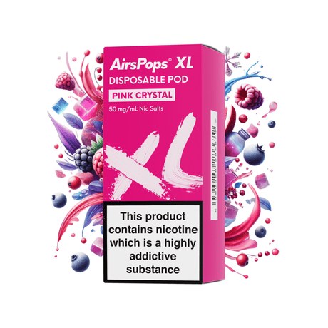 Pink Crystal AirsPops XL Prefilled Disposable Pod 10ml - 5% | Airscream AirsPops | Shop Buy Online | Cape Town, Joburg, Durban, South Africa