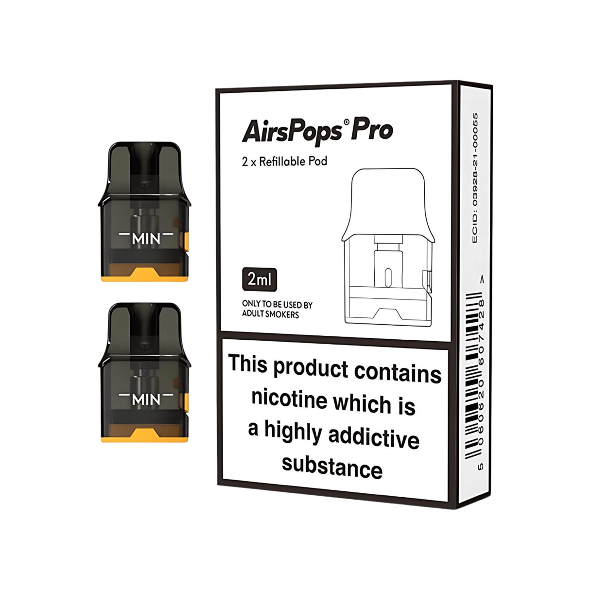 Pod & Built - in Coil (0.8Ω) Airscream Pro II / Pro LITE Refillable Pod 2 - Pack | Airscream AirsPops | Shop Buy Online | Cape Town, Joburg, Durban, South Africa