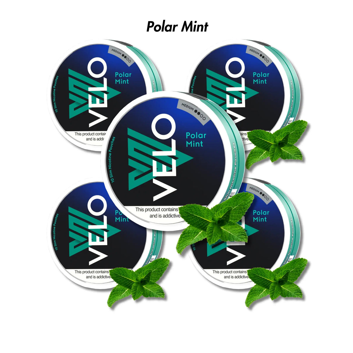 Polar Mint 5 - Pack VELO Nicotine Pouches Bundle - Medium 6mg | Velo | Shop Buy Online | Cape Town, Joburg, Durban, South Africa