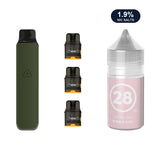 AirsPops Pro LITE bundle: Ranger Green device, refillable pods and 313 Bubblegum 1.9% e-liquid