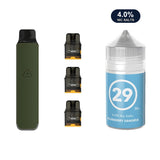 Ranger Green AirsPops Pro LITE device, three refillable pods and 313 #29 Blueberry Sangria e-liquid