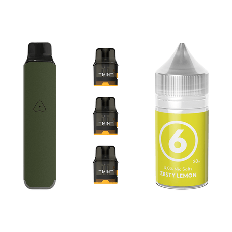 Ranger Green #6 Zesty Lemon Airscream Pro LITE Device, Refillable Pods and E - Liquid Bundle | Airscream AirsPops | Shop Buy Online | Cape Town, Joburg, Durban, South Africa