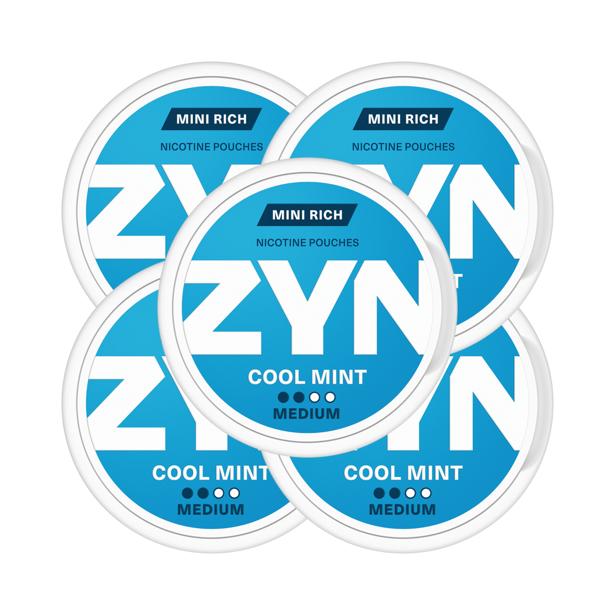 Rich Cool Mint 5 - Pack ZYN Mini Medium Nicotine Pouches - 3mg | ZYN | Shop Buy Online | Cape Town, Joburg, Durban, South Africa