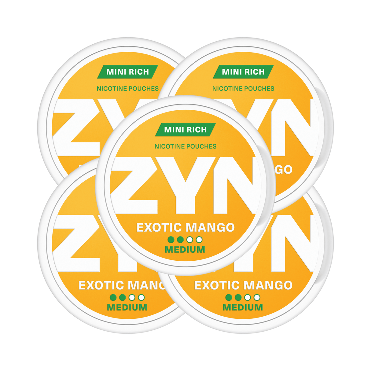 Rich Exotic Mango 5 - Pack ZYN Mini Medium Nicotine Pouches - 3mg | ZYN | Shop Buy Online | Cape Town, Joburg, Durban, South Africa