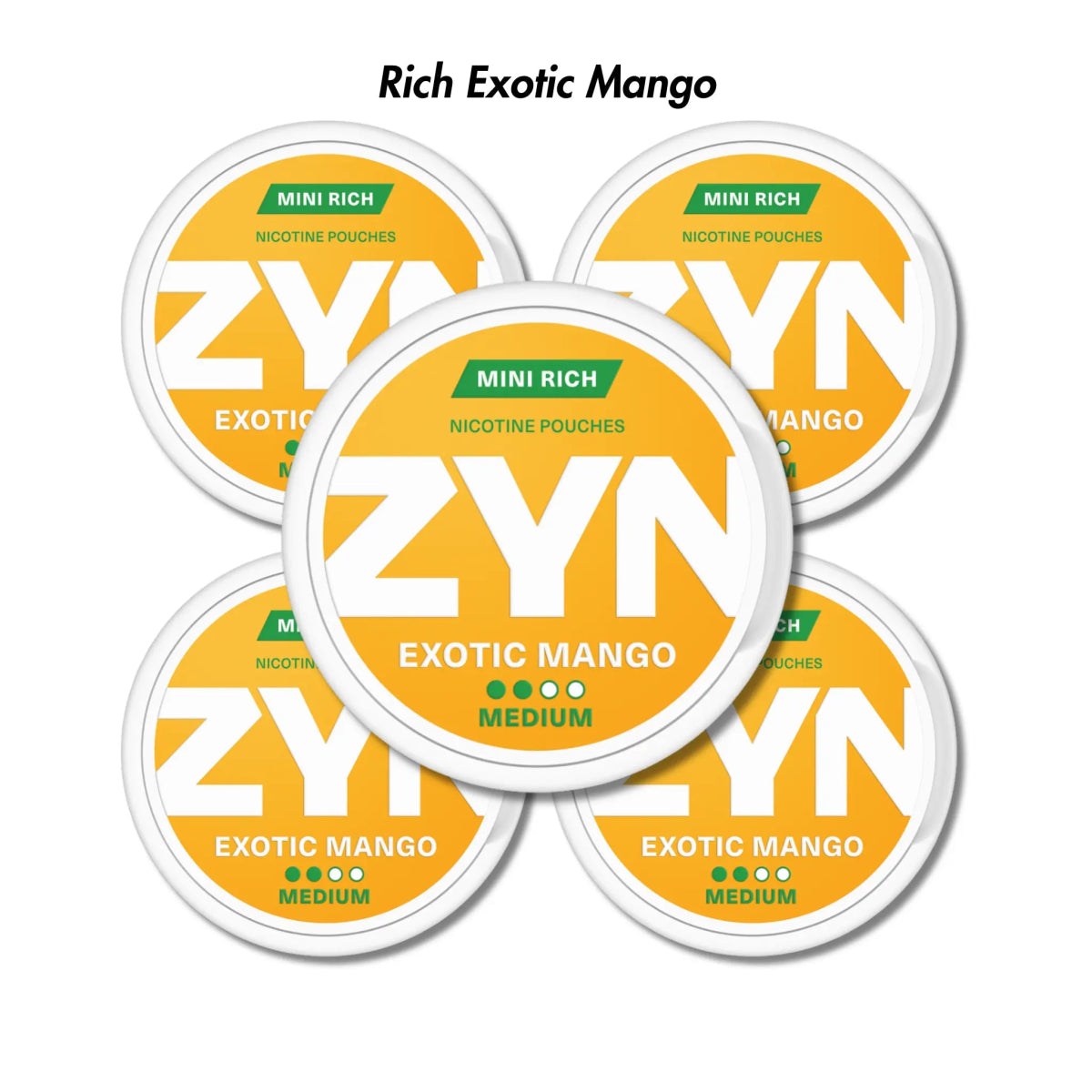 Rich Exotic Mango 5 - Pack ZYN Mini Nicotine Pouches Bundle - Medium 3mg | ZYN | Shop Buy Online | Cape Town, Joburg, Durban, South Africa