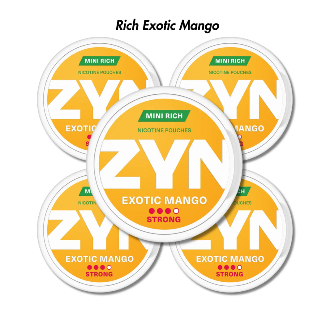 Rich Exotic Mango 5 - Pack ZYN Mini Nicotine Pouches Bundle - Strong 6mg | ZYN | Shop Buy Online | Cape Town, Joburg, Durban, South Africa