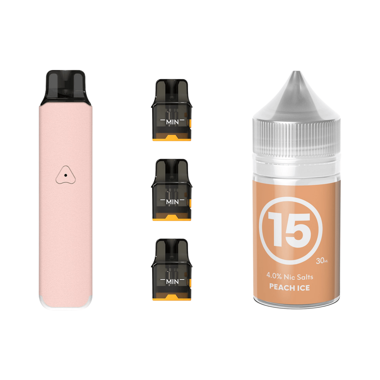 Rosy Pink #15 Peach Ice Airscream Pro LITE Device, Refillable Pods and E - Liquid Bundle | Airscream AirsPops | Shop Buy Online | Cape Town, Joburg, Durban, South Africa