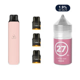 AirsPops Pro LITE bundle: Rosy Pink device, refillable pods and 313 Guava 1.9% e-liquid