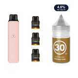 Rosy Pink AirsPops Pro LITE device, three refillable pods and 313 #30 Virginia Toba e-liquid