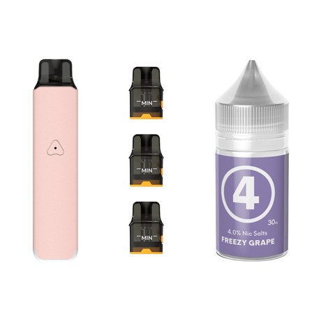 Rosy Pink #4 Freezy Grape Airscream Pro LITE Device, Refillable Pods and E - Liquid Bundle | Airscream AirsPops | Shop Buy Online | Cape Town, Joburg, Durban, South Africa