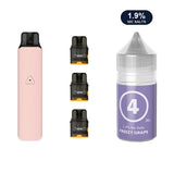 AirsPops Pro LITE bundle: Rosy Pink device, refillable pods and 313 Freezy Grape 1.9% e-liquid