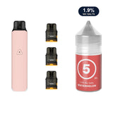 AirsPops Pro LITE bundle: Rosy Pink device, refillable pods and 313 Ice Watermelon 1.9% e-liquid